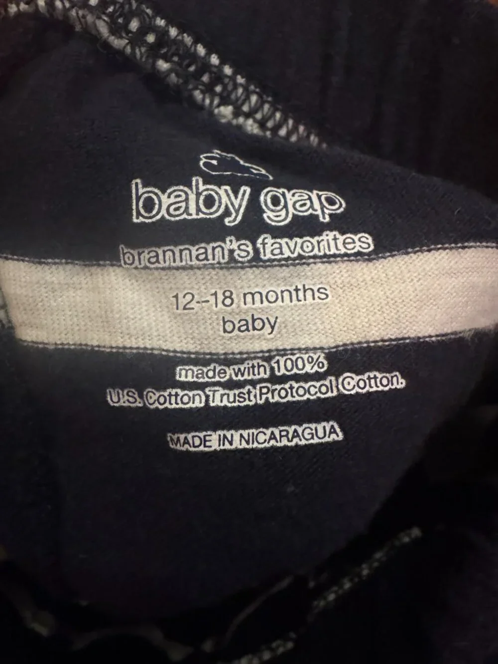 Baby Gap 100% Organic Cotton Blue & White Pull-On Shorts
